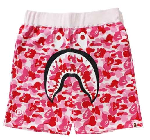 BAPE ABC Shark Sweat Shorts Pink