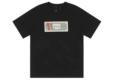 VLONE ONE DOLLAR BLACK TEE MENS